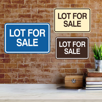 Signs ByLITA Classic Framed Lot For Sale Door or Wall Sign Easy Installation | Office And Shop Decor | Bars And Restaurants
